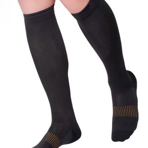 Cooper Fits Elite Black Compression Socks 2 pairs L/Xl Unisex New Open Box